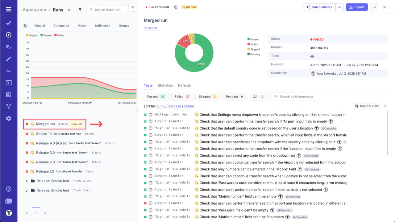 Testomat.io - merged run